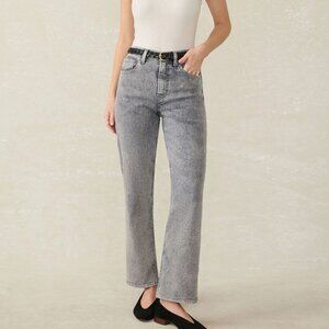 Faherty Slim Straight Sunwashed Denim Jeans Washed Black